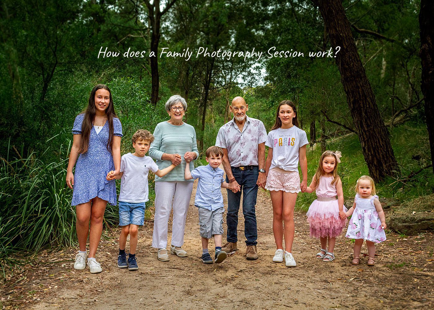 A family photography session with all the generations